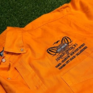 Harley-Davidson Florida Bright Orange Shirt with Embroidery